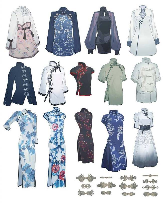 旗袍元素 服飾素材