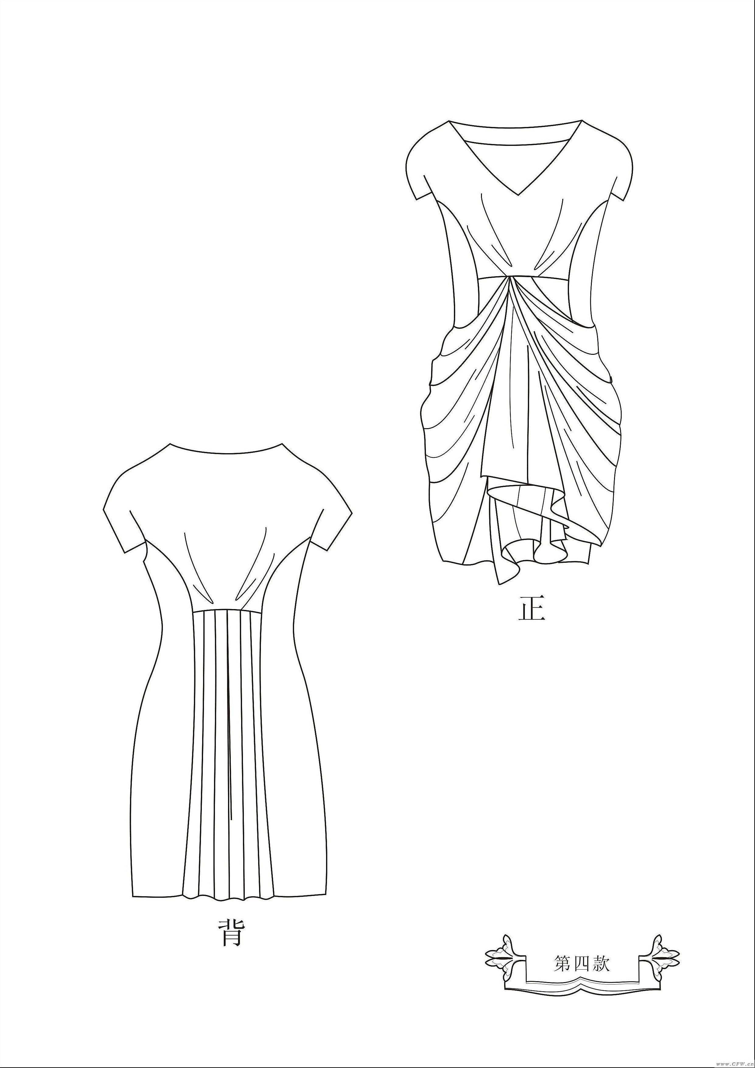 服裝款式圖結(jié)構(gòu)圖冊(cè)
